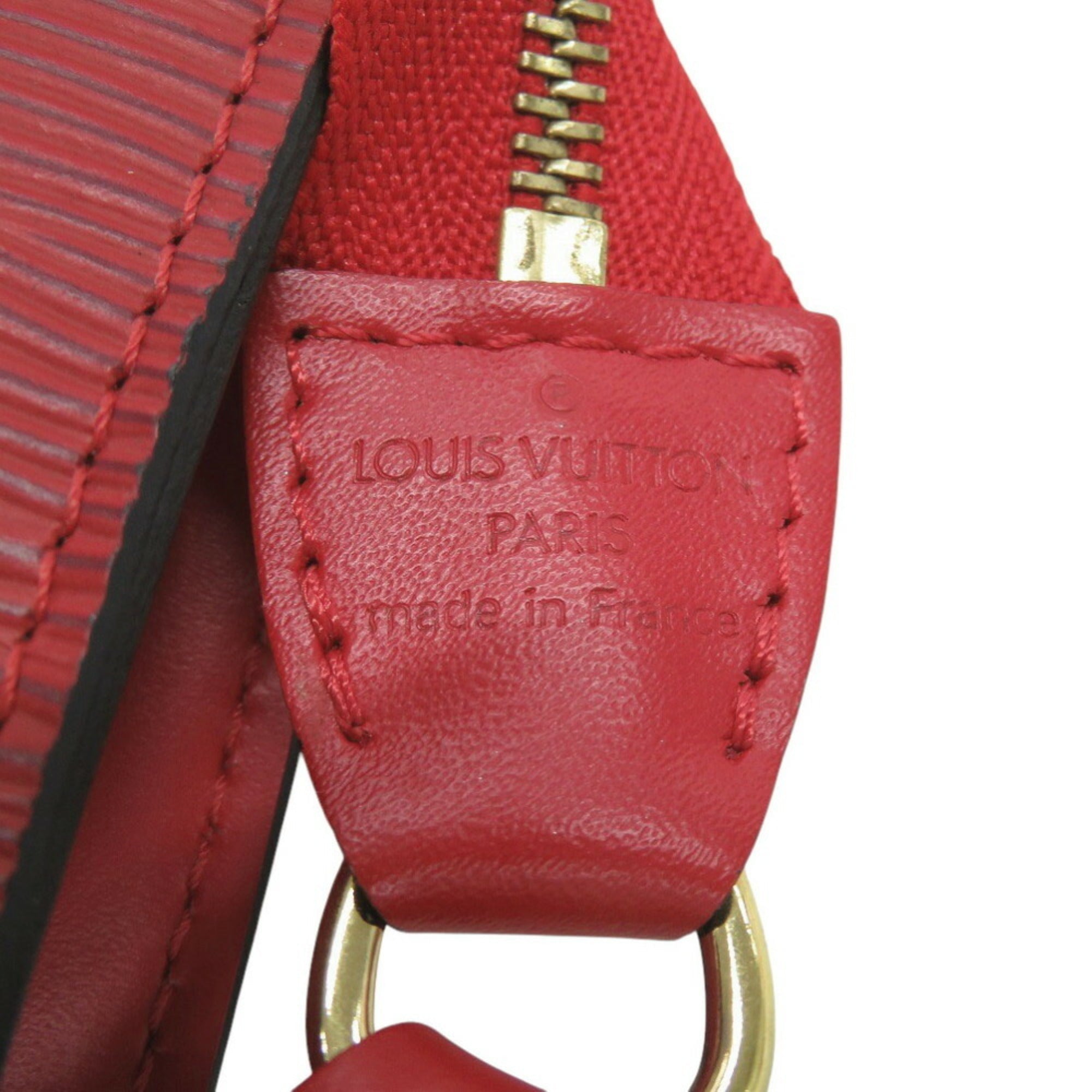 Louis Vuitton Castilian Red Red Color Epi Leather Handbag