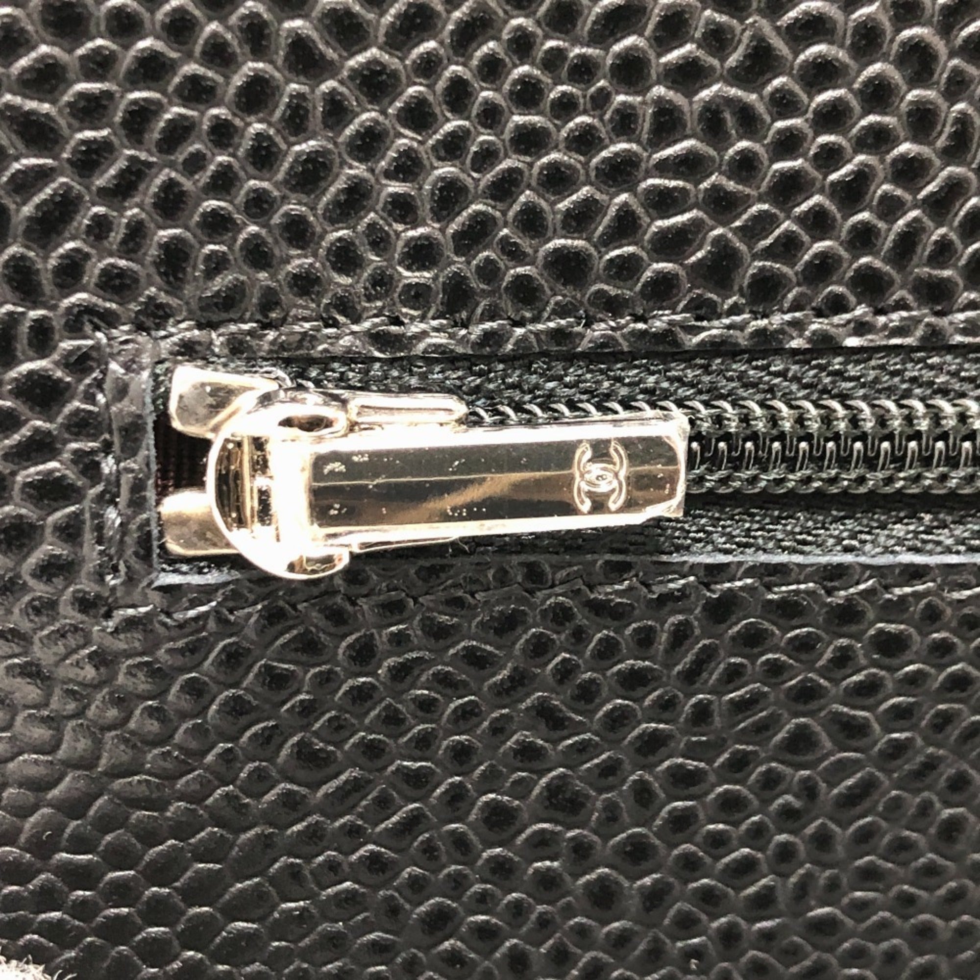 Chanel Black Caviar Leather Shoulder Bag