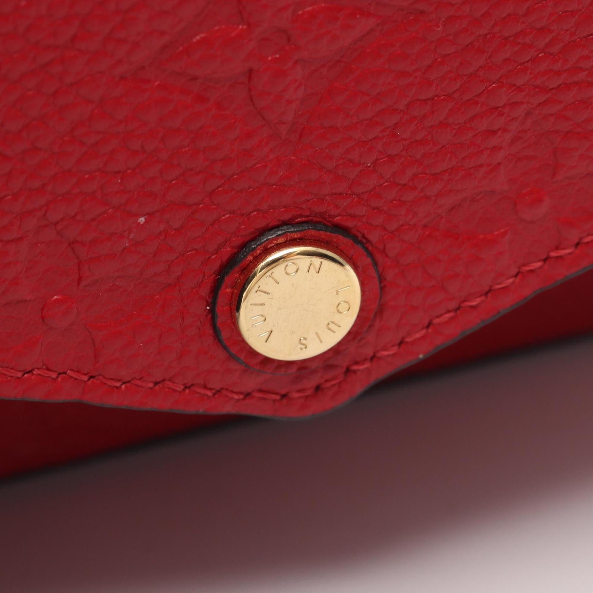 Louis Vuitton Red Color Sacrlet Monogram Empreinte Pochette Shoulder Bag