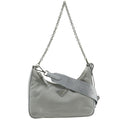 Prada Gray Nylon Shoulder Bag