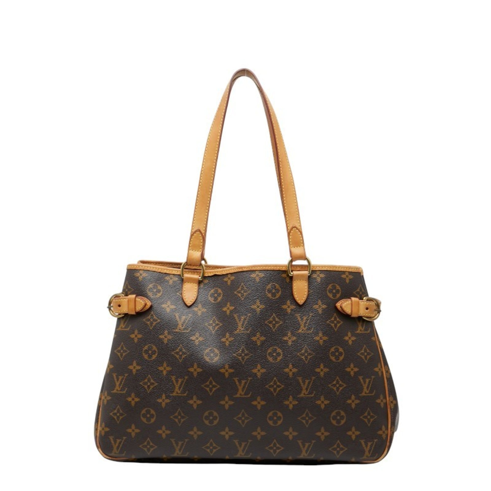 Louis Vuitton Brown Pvc Leather Shoulder Bag Tote Bag