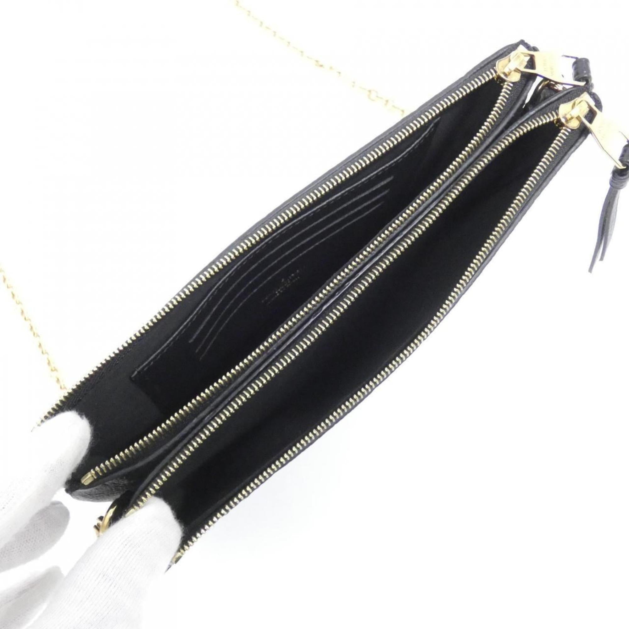 Louis Vuitton Black Leather Pochette Shoulder Bag