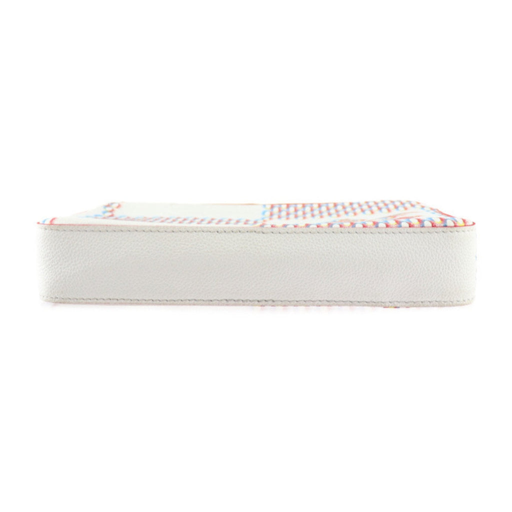 Louis Vuitton Blanc Multi-Color White Leather Pouch Shoulder Bag