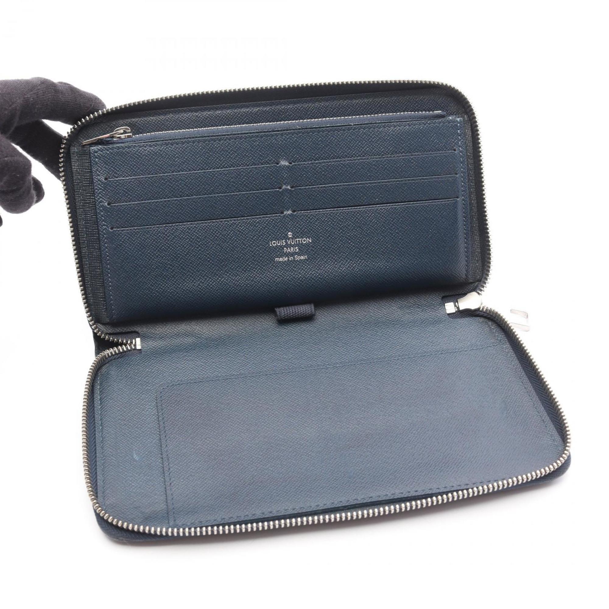 Louis Vuitton Navy Ocean Taiga Leather Long Wallet
