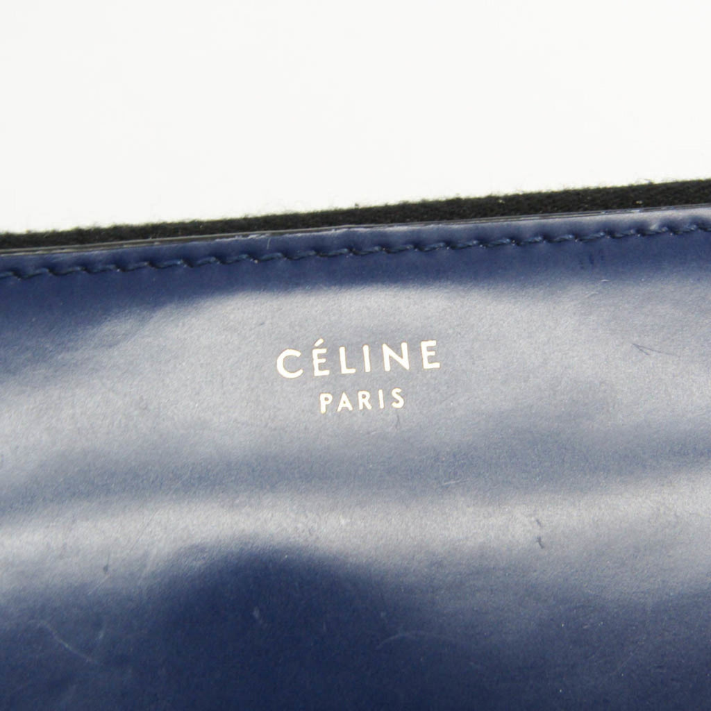 Celine Navy Leather Long Wallet (Bi-Fold)