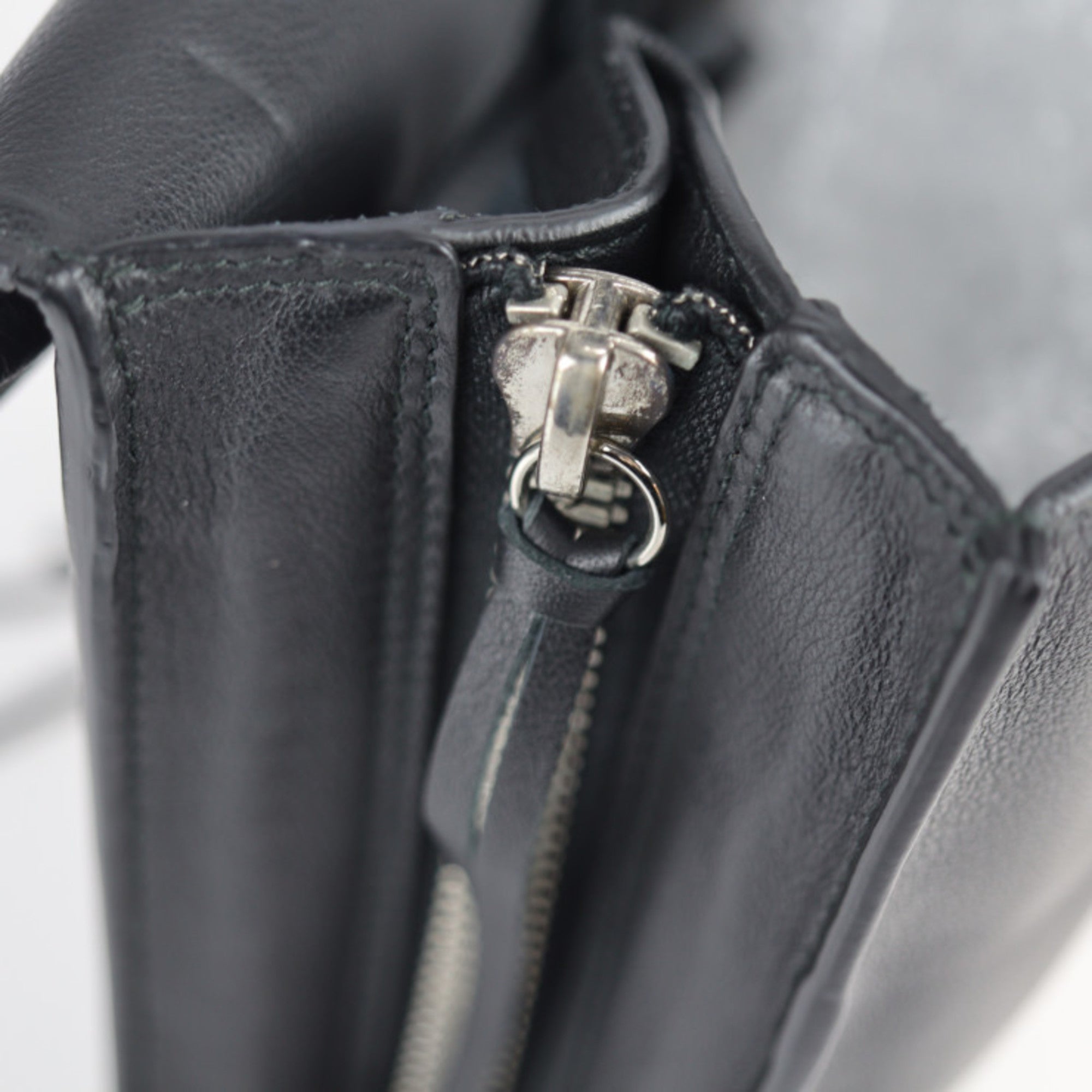 Balenciaga Paper Black Leather Clutch