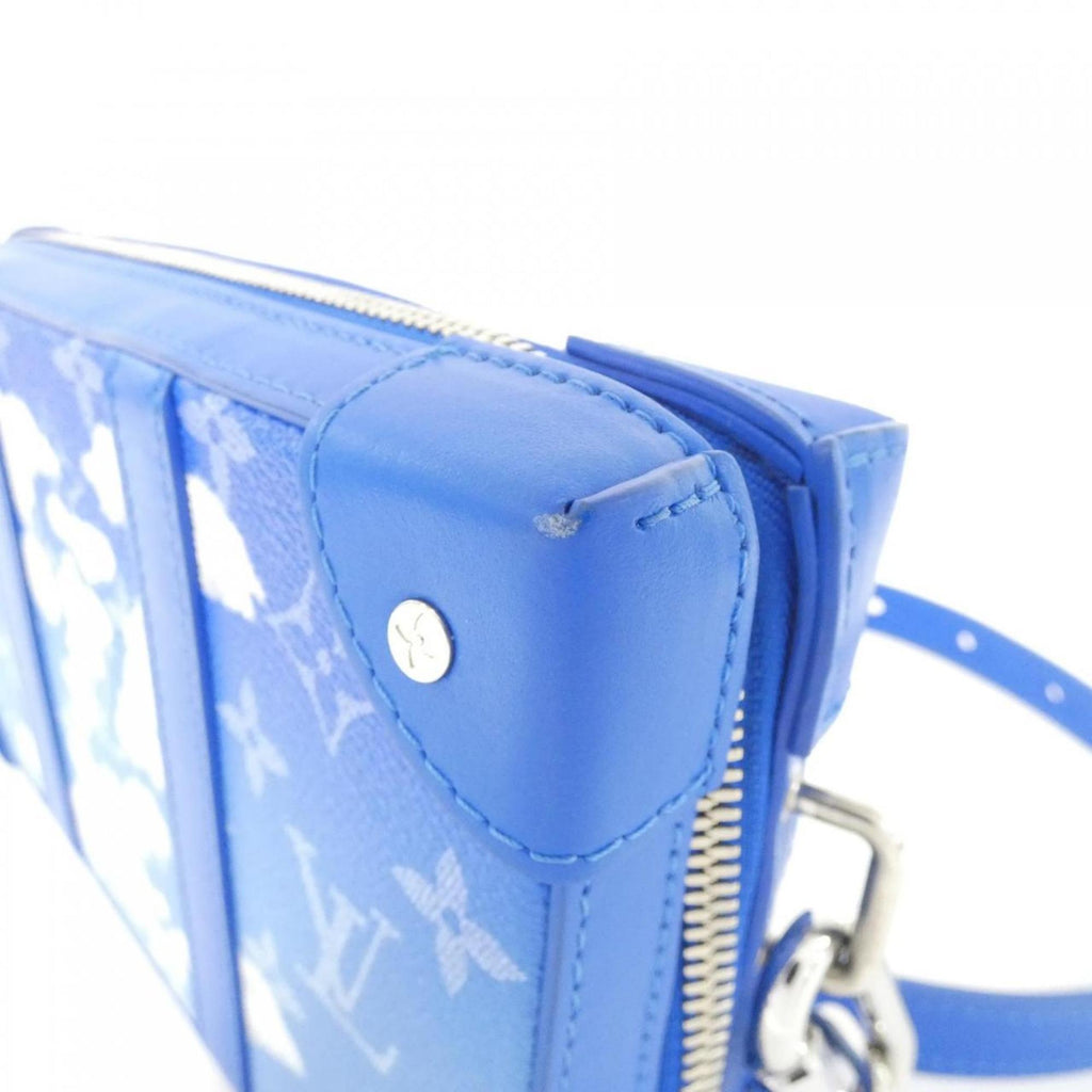 Louis Vuitton Blue Coated Canvas Shoulder Bag