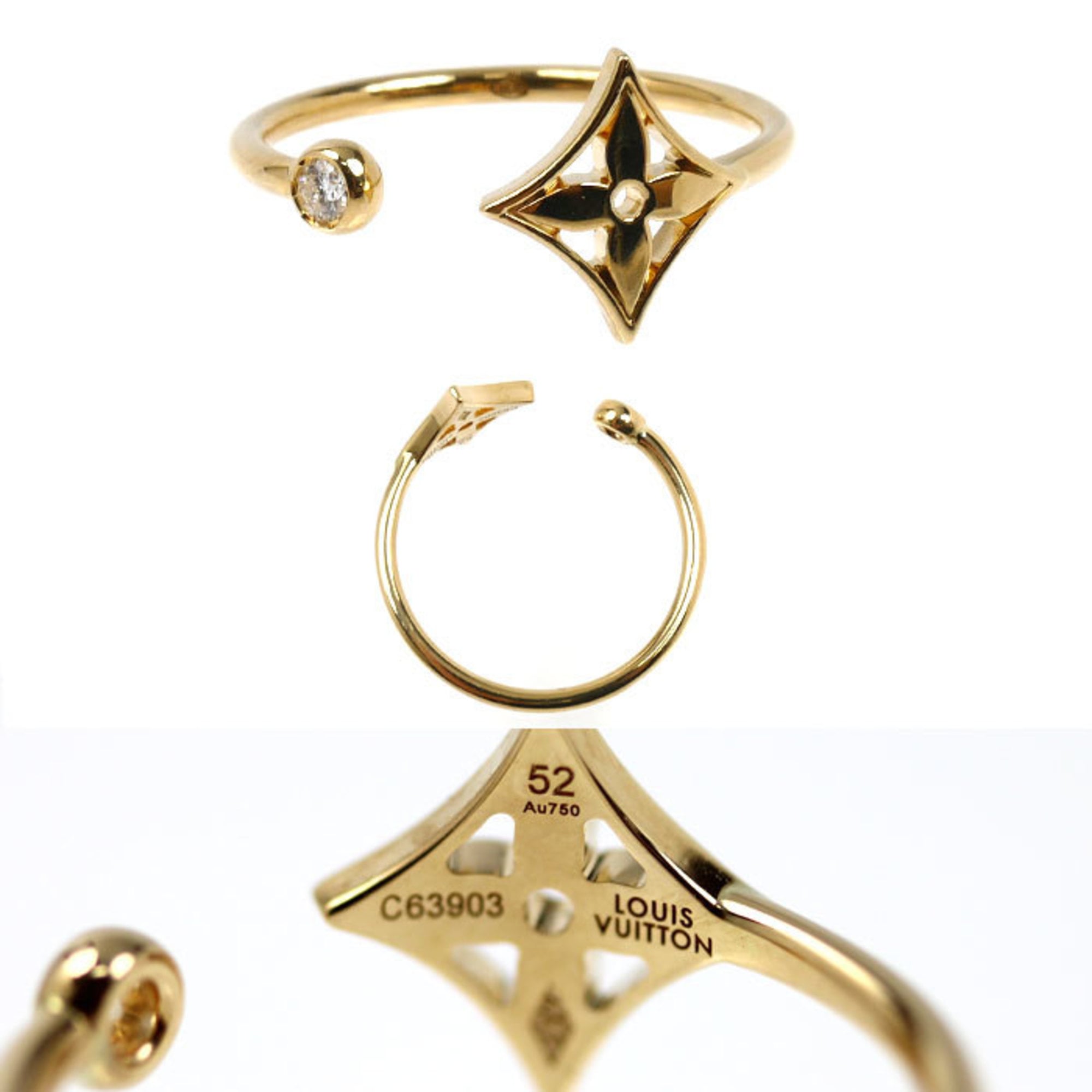 Louis Vuitton Yellow Gold (18K) Pink Gold (18K) White Gold (18K) Band Ring