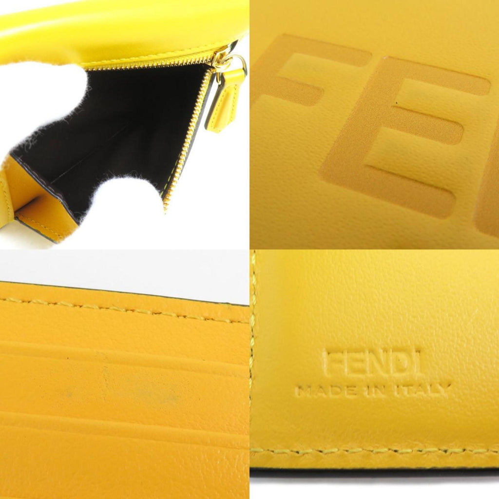Fendi Yellow Leather Wallet (Bi-Fold)
