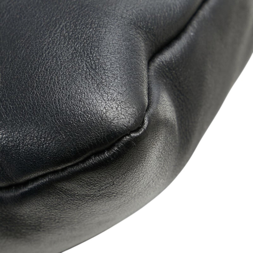 Prada Black Leather Pouch Shoulder Bag