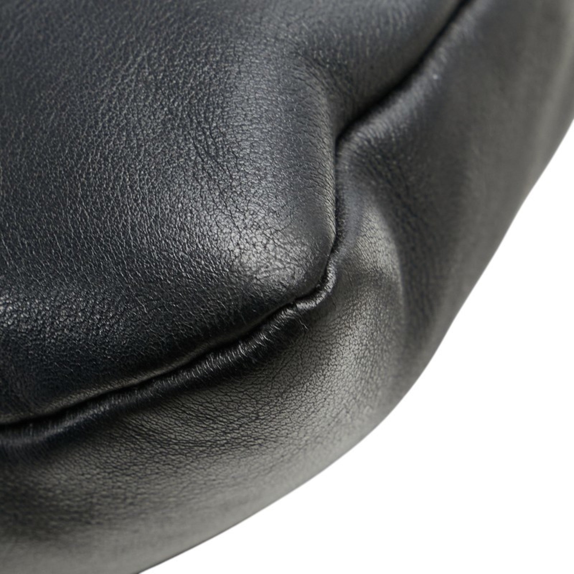 Prada Black Leather Pouch Shoulder Bag