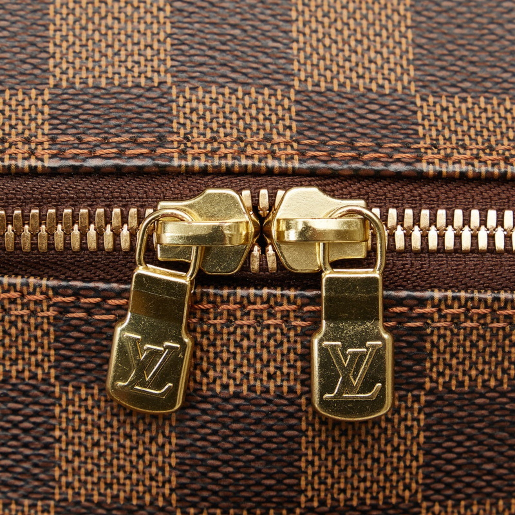 Louis Vuitton Brown Damier Canvas Pvc Leather Shoulder Bag
