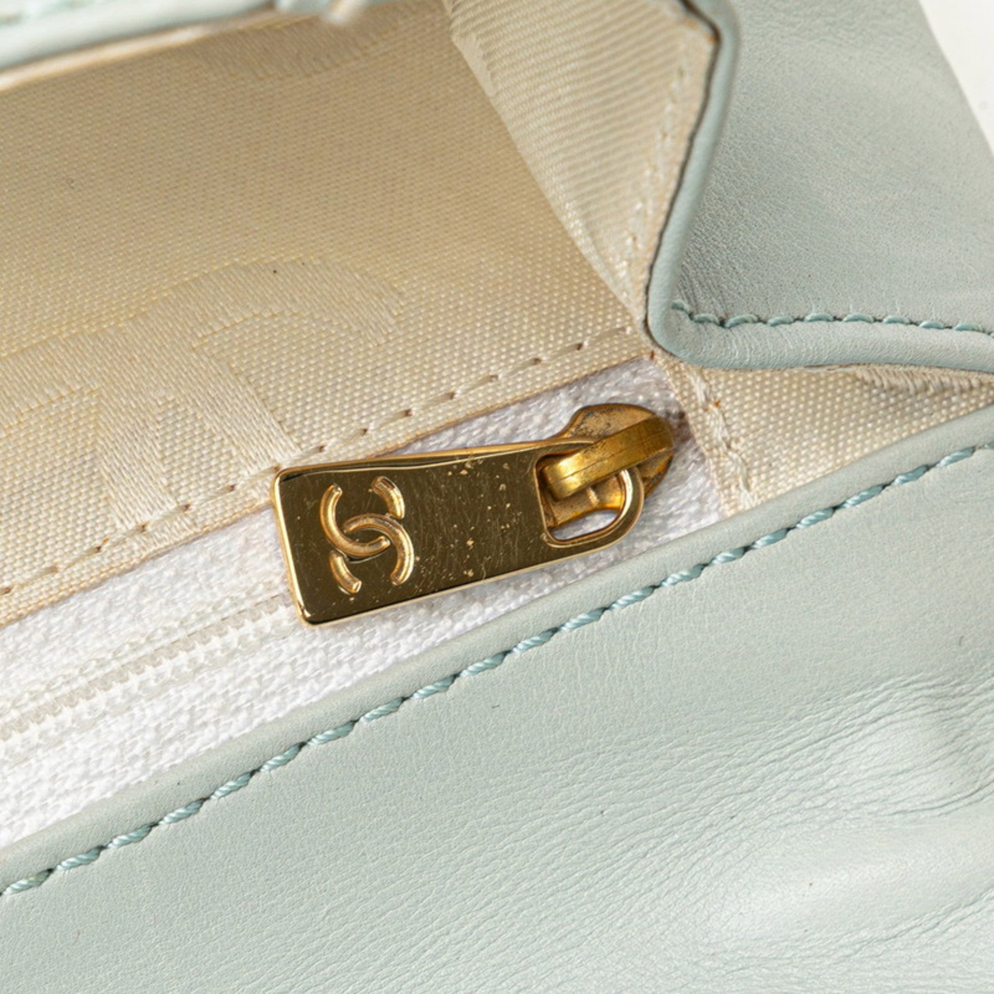 Chanel Blue Leather Handbag