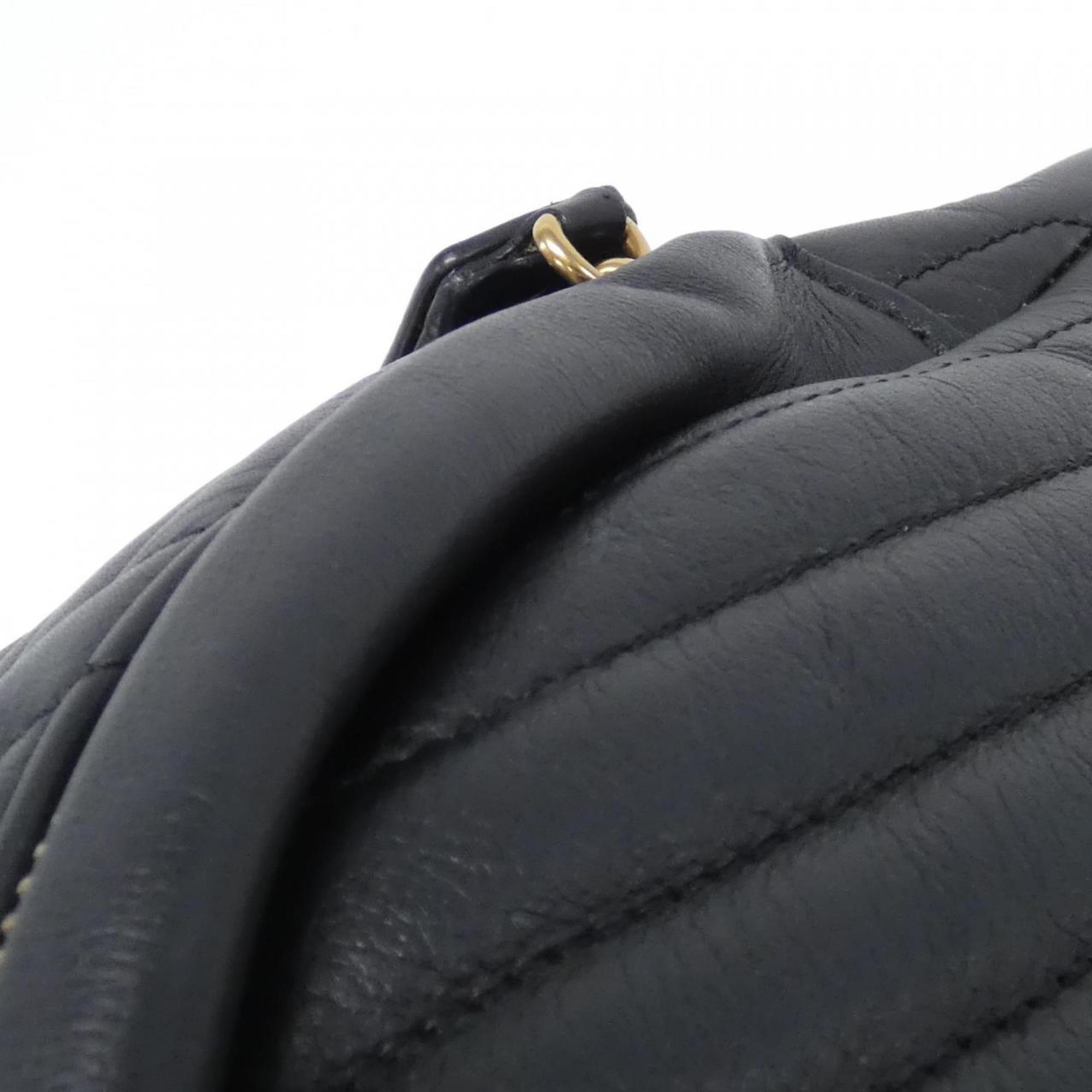 Louis Vuitton Black Leather Shoulder Bag