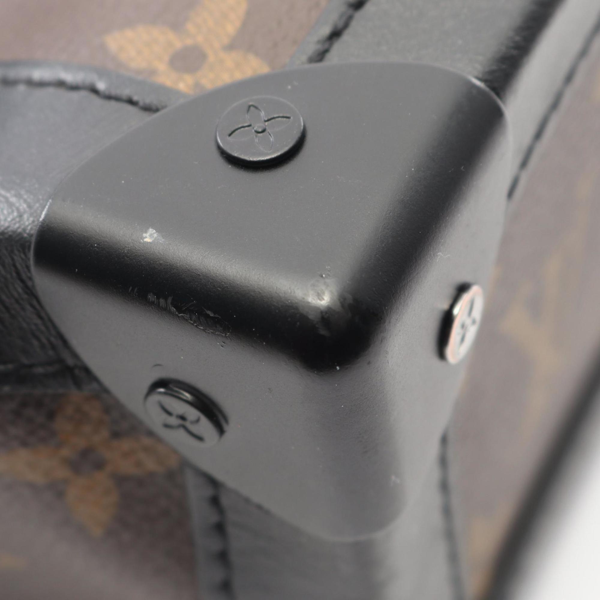 Louis Vuitton Black Brown Monogram Macassar Multi-Color Coated Canvas Leather Shoulder Bag