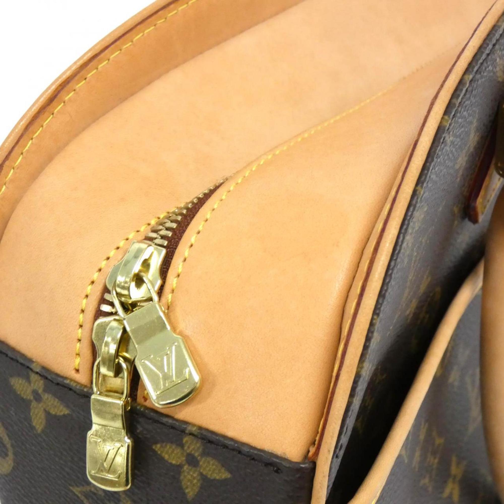 Louis Vuitton Marron Coated Canvas Handbag