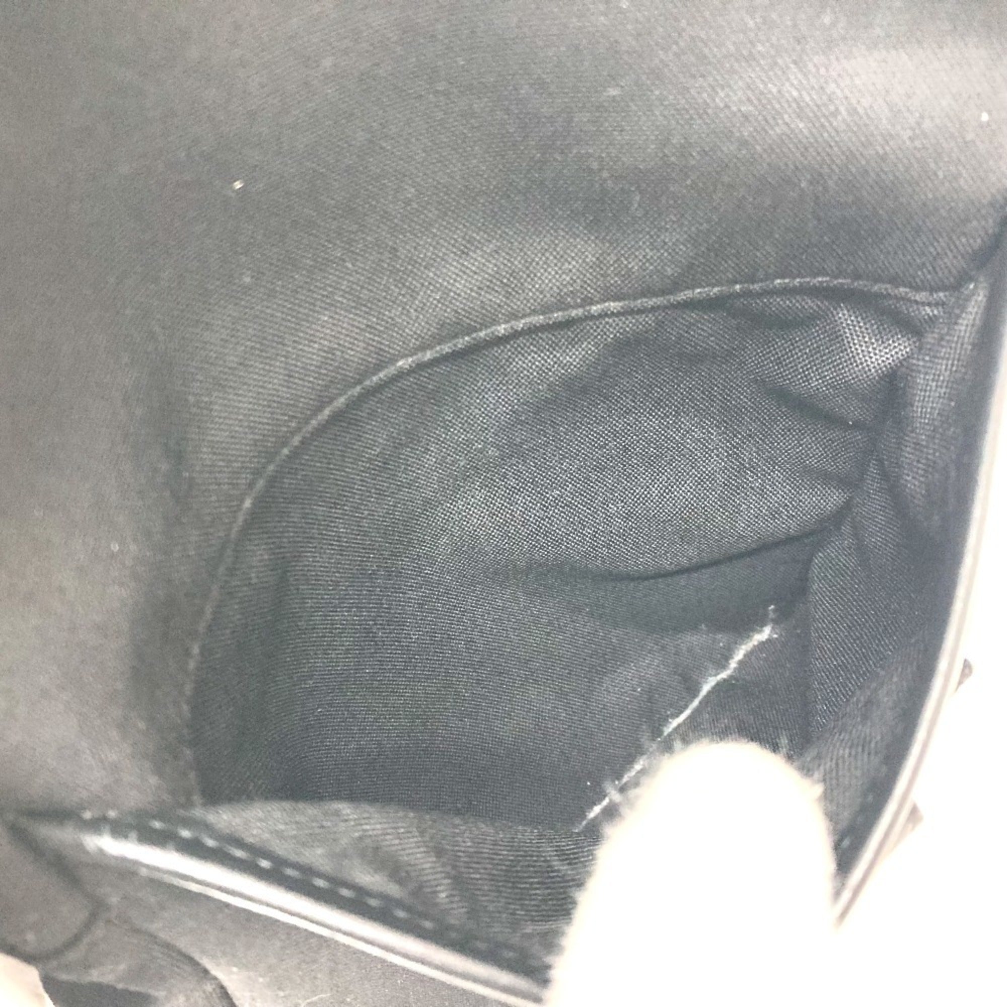 Saint Laurent Black Canvas Leather Shoulder Bag (Pre-Owned)