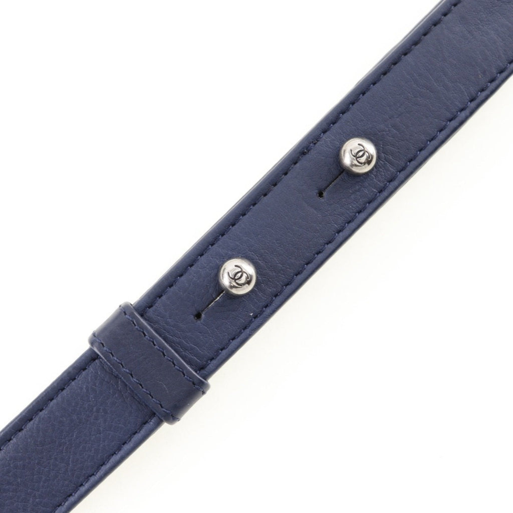Chanel Navy Leather Shoulder Bag