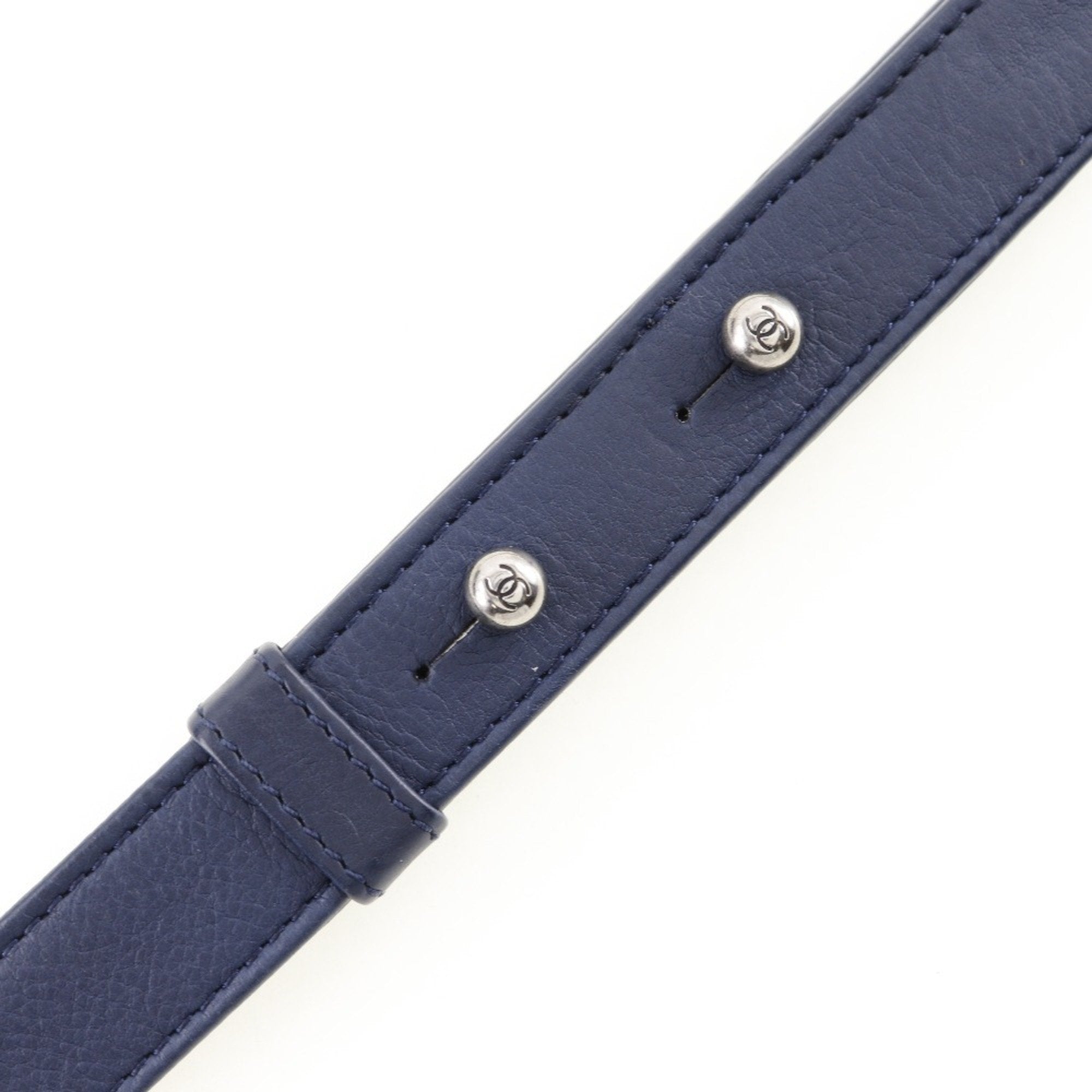 Chanel Navy Leather Shoulder Bag