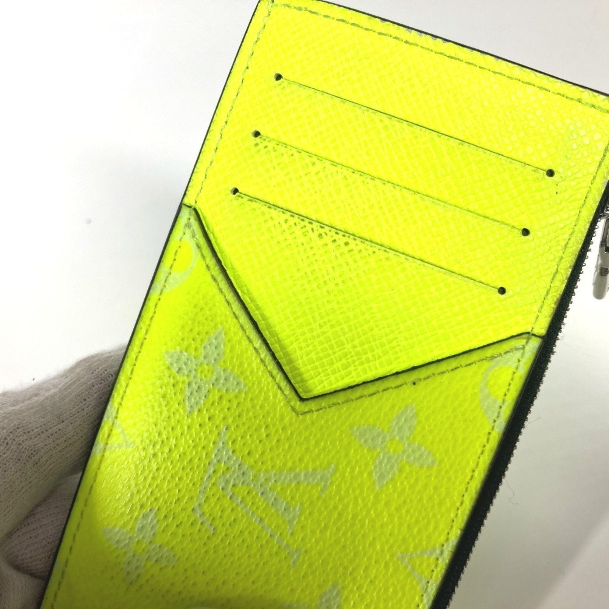 Louis Vuitton Yellow Taigarama Coin Purse/Coin Case