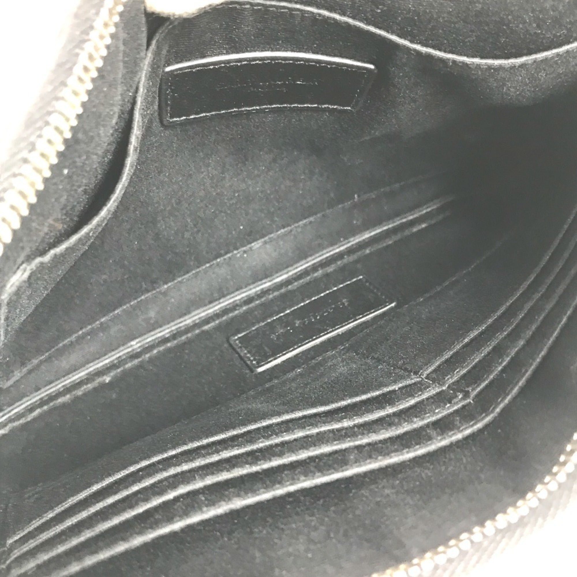 Saint Laurent Black Leather Clutch Bag Pouch (Pre-Owned)