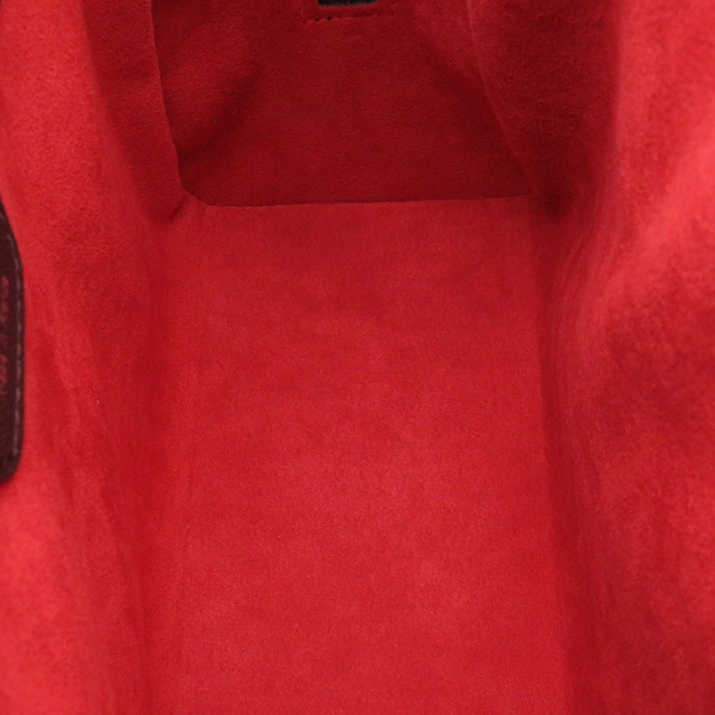 Louis Vuitton Red Color Coated Canvas Handbag