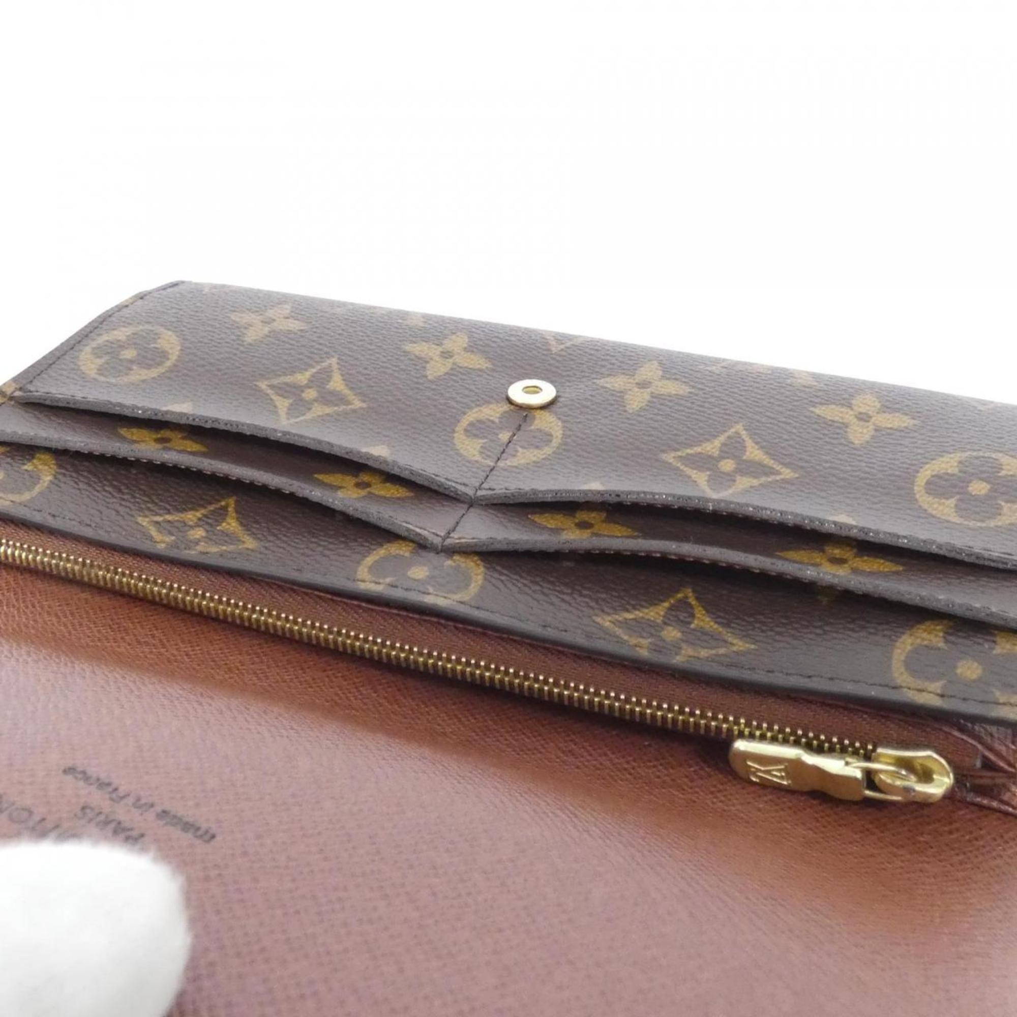 Louis Vuitton Brown Coated Canvas Long Wallet