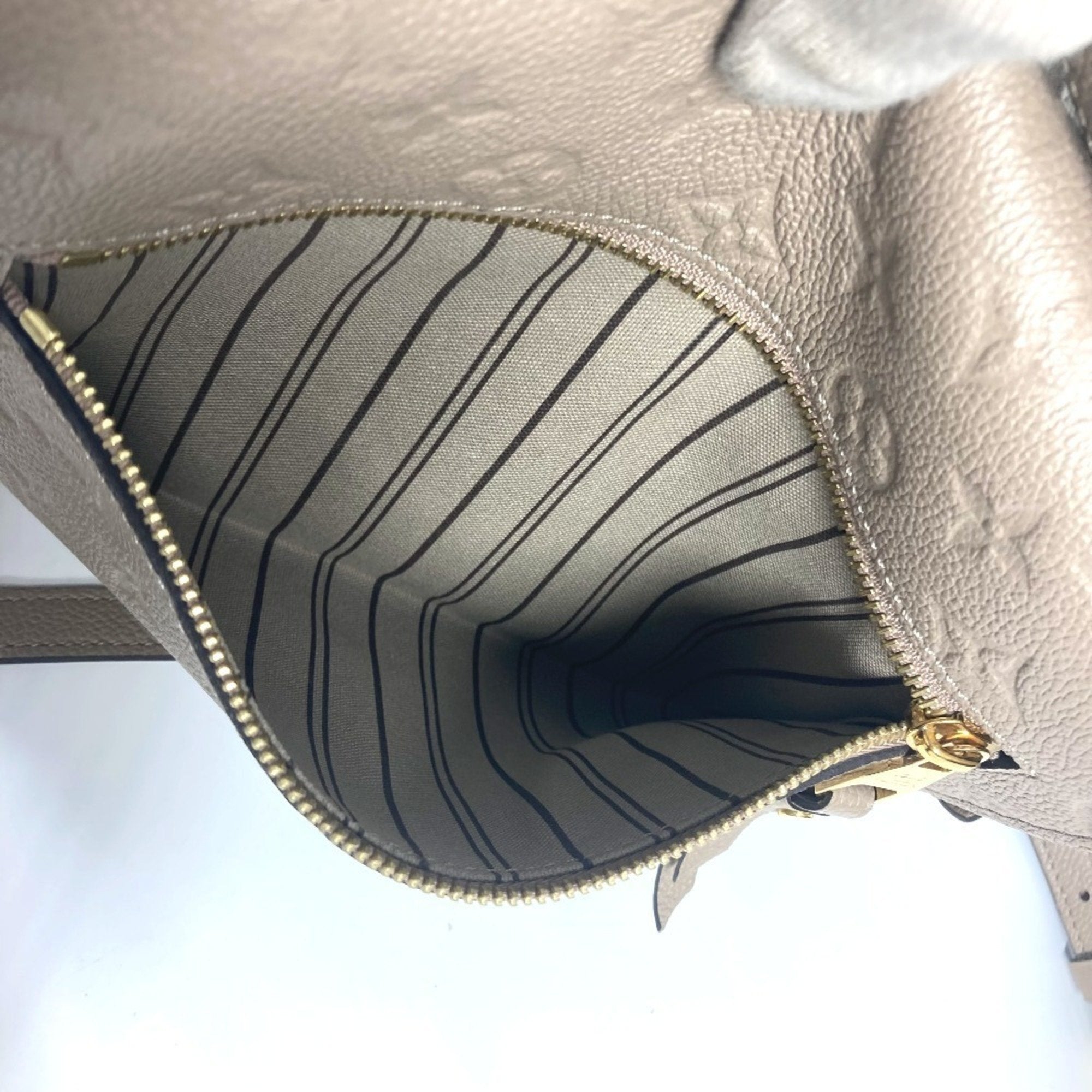 Louis Vuitton Monogram Empreinte Beige Tourterelle Monogram Empreinte Handbag Pochette Shoulder Bag