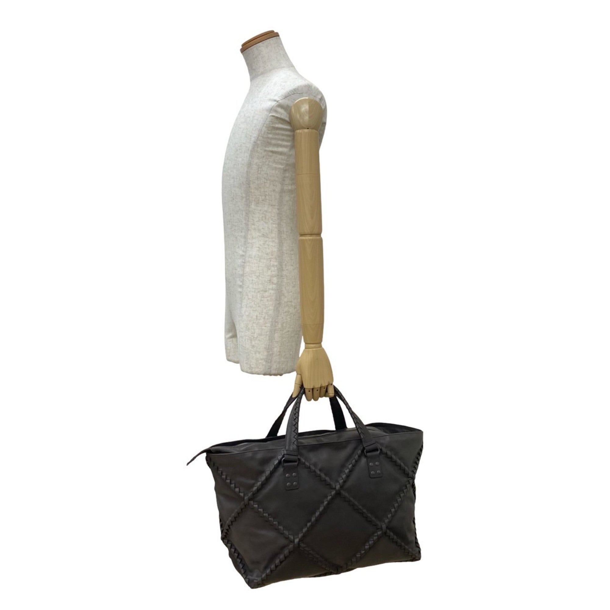 Bottega Veneta Brown Leather Boston Bag Handbag