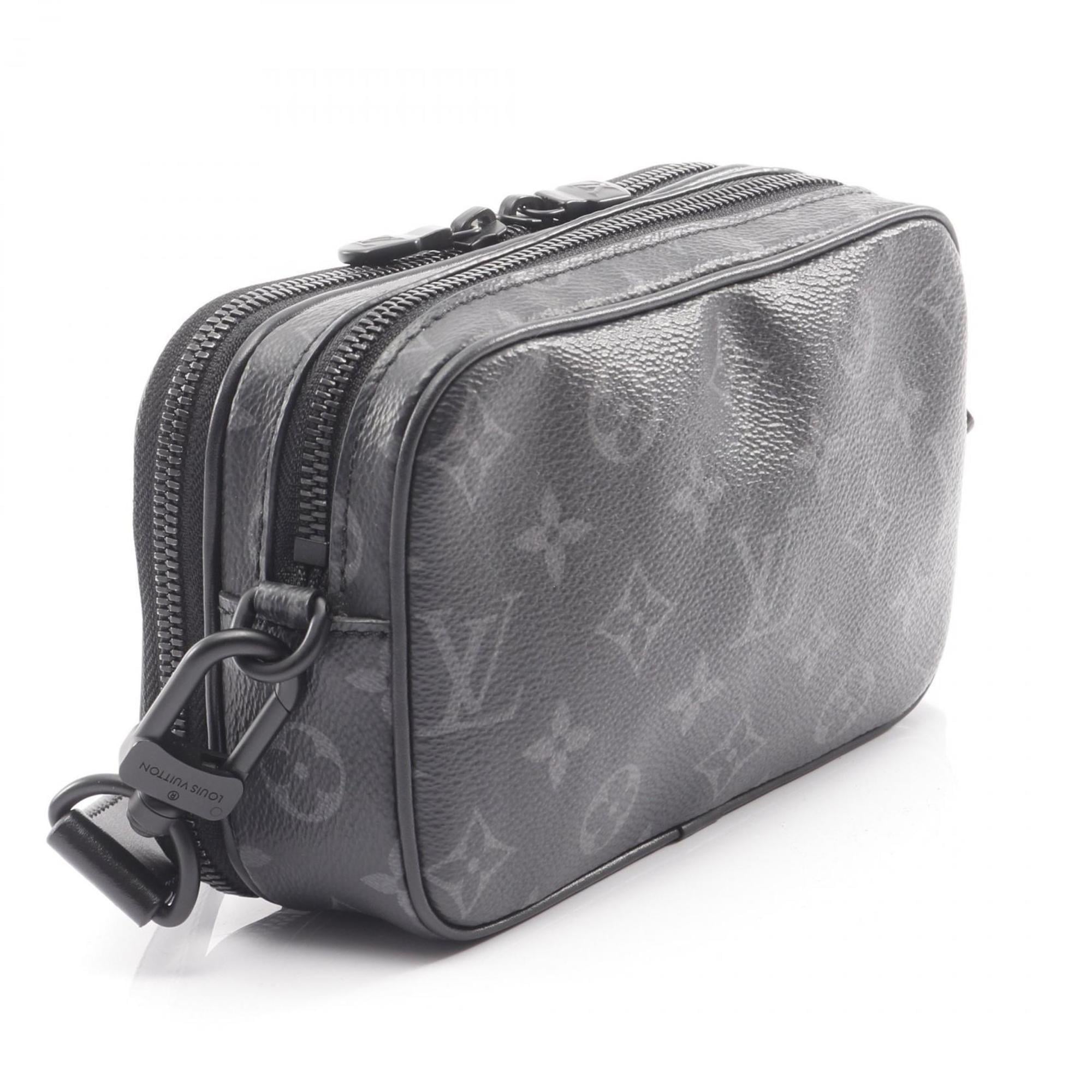 Louis Vuitton Black Coated Canvas Shoulder Bag
