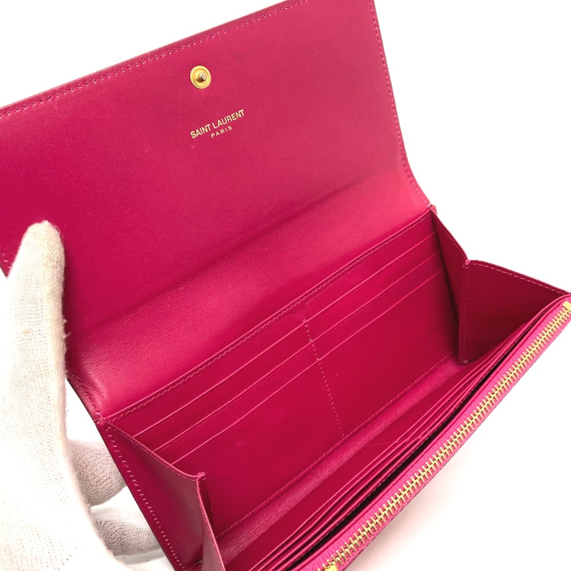 Saint Laurent Pink Other Long Wallet (Bi-Fold) (Pre-Owned)