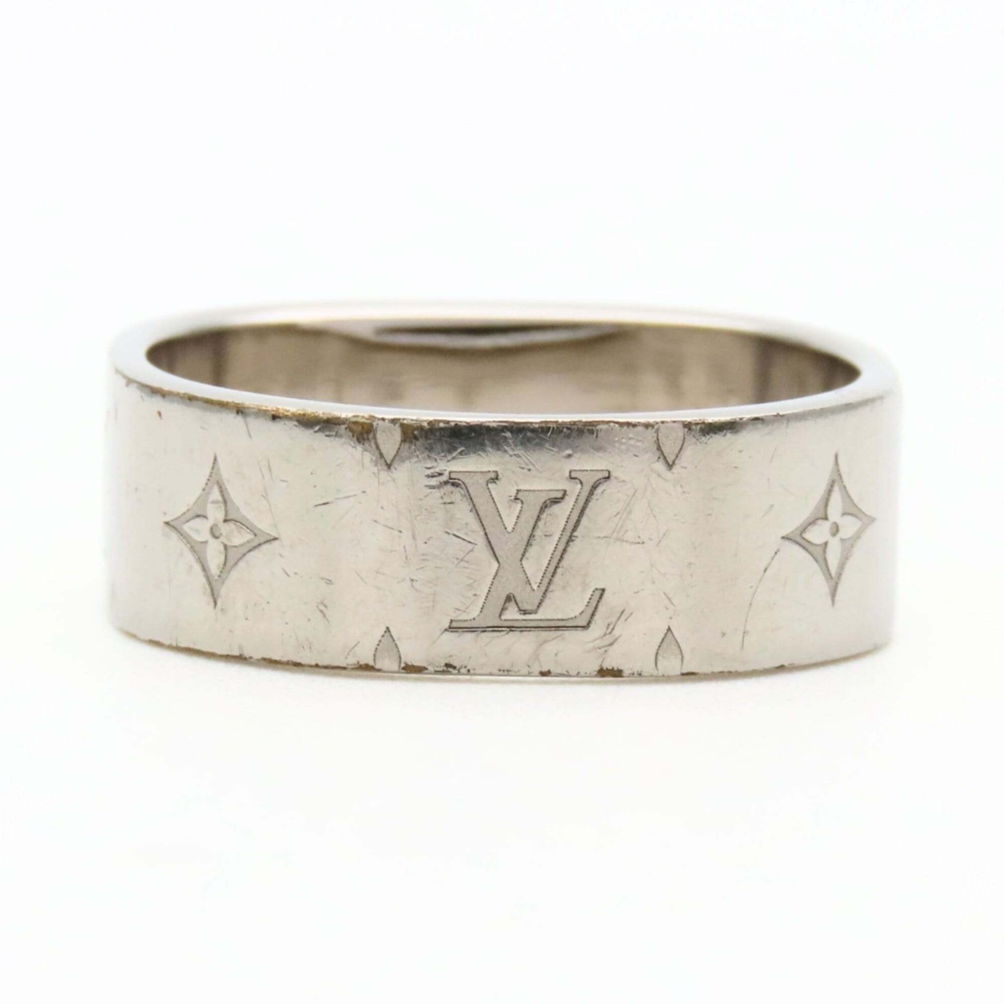 Louis Vuitton Silver Metal Band Ring