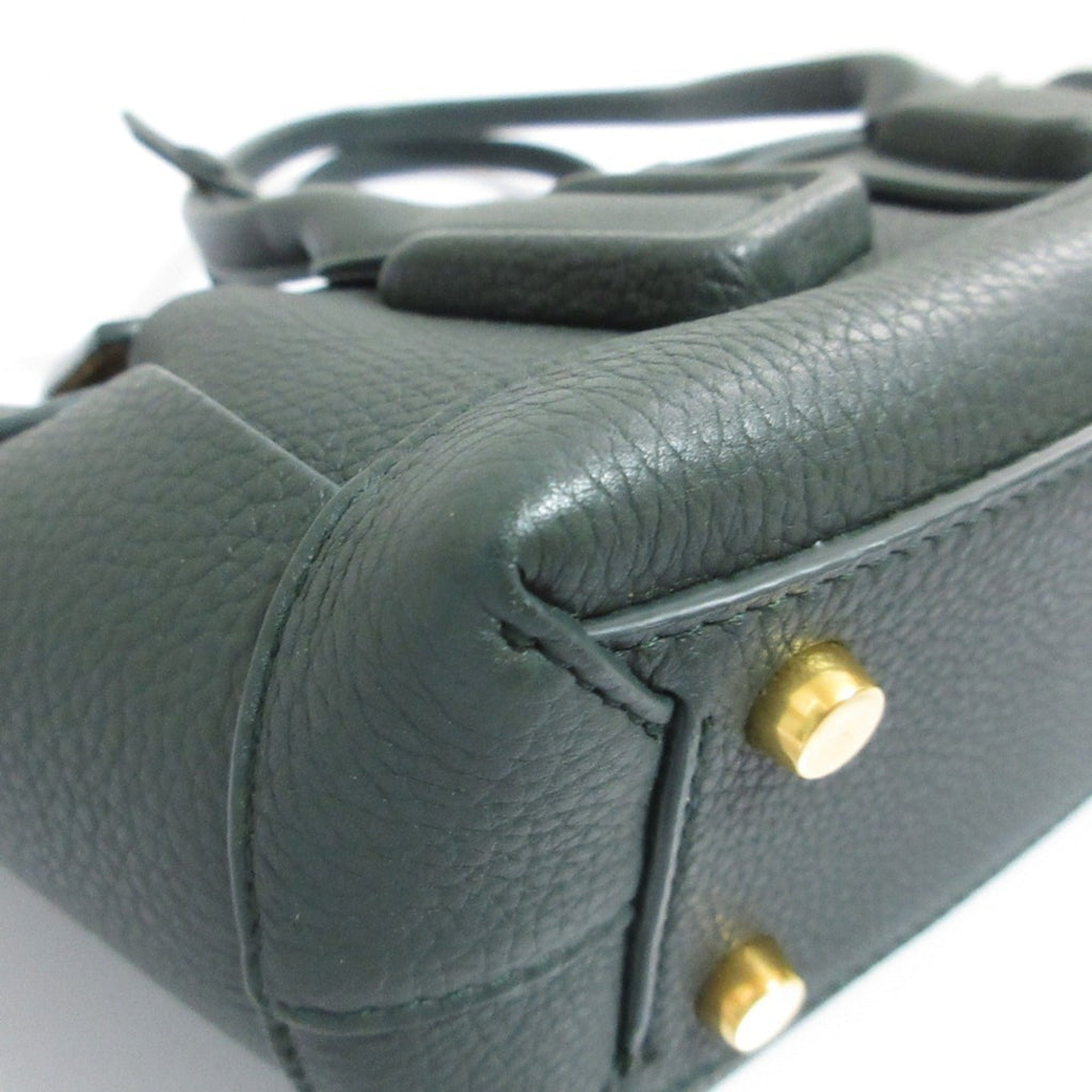 Bottega Veneta Green Leather Handbag Shoulder Bag
