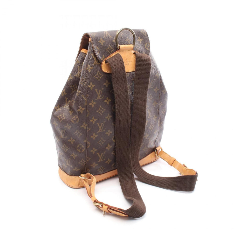 Louis Vuitton Brown Pvc Coated Canvas Monogram Leather Backpack