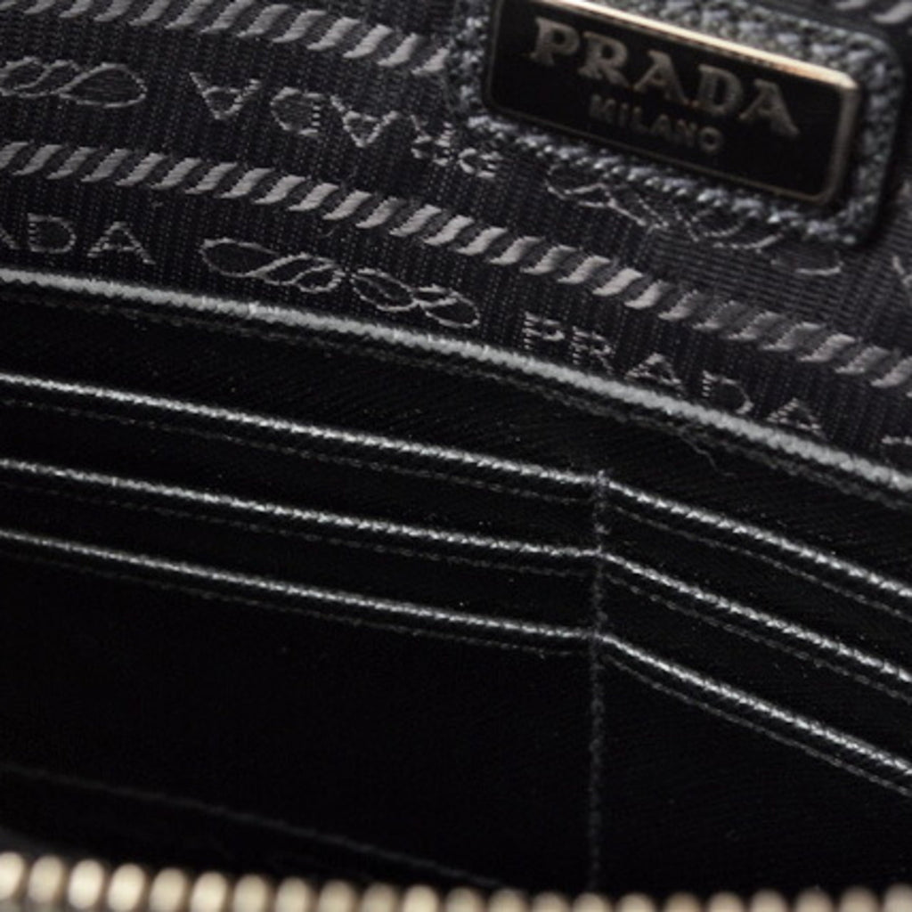 Prada Black Saffiano Clutch Bag Pouch