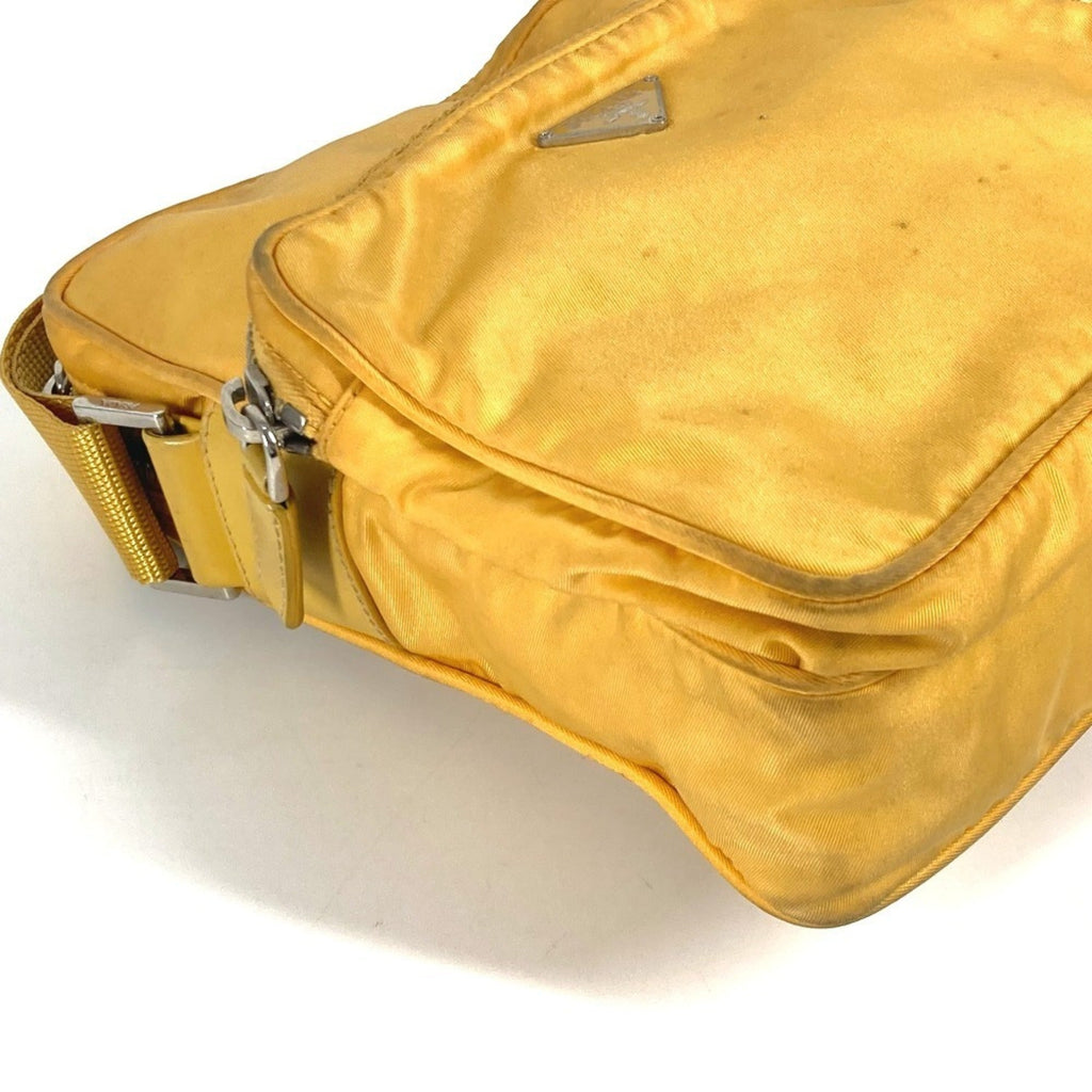 Prada Yellow Nylon Pochette Shoulder Bag