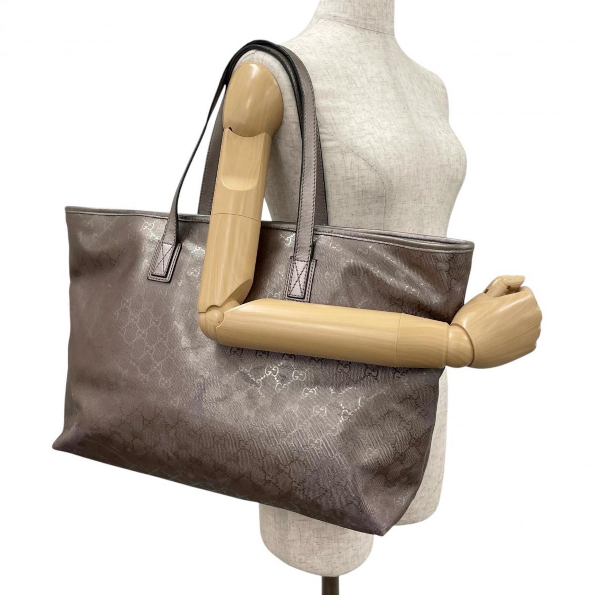 Gucci Gg Imprimé Gold Gg Imprimé Handbag Tote Bag (Pre-Owned)