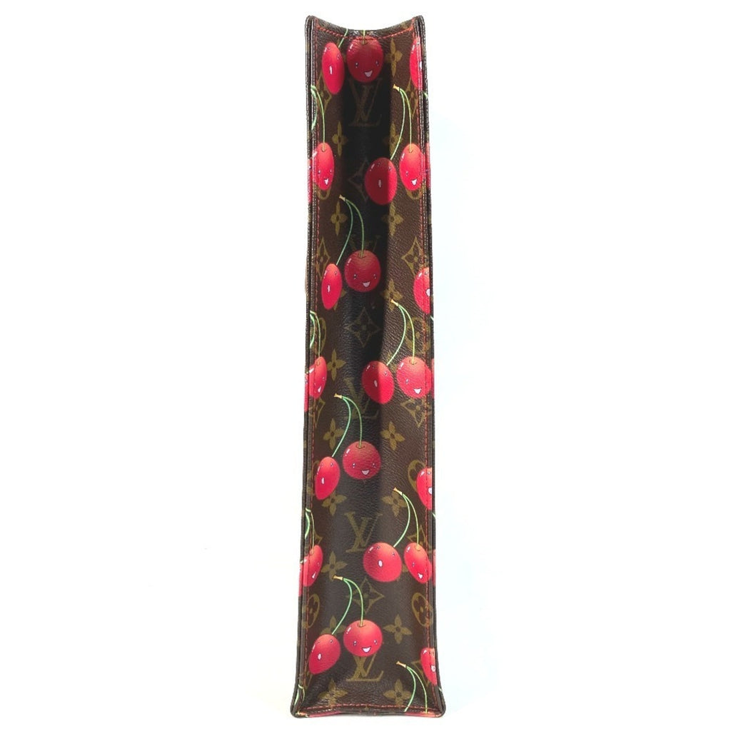 Louis Vuitton Brown Monogram Cherry Red Color Monogram Leather Shoulder Bag Tote Bag