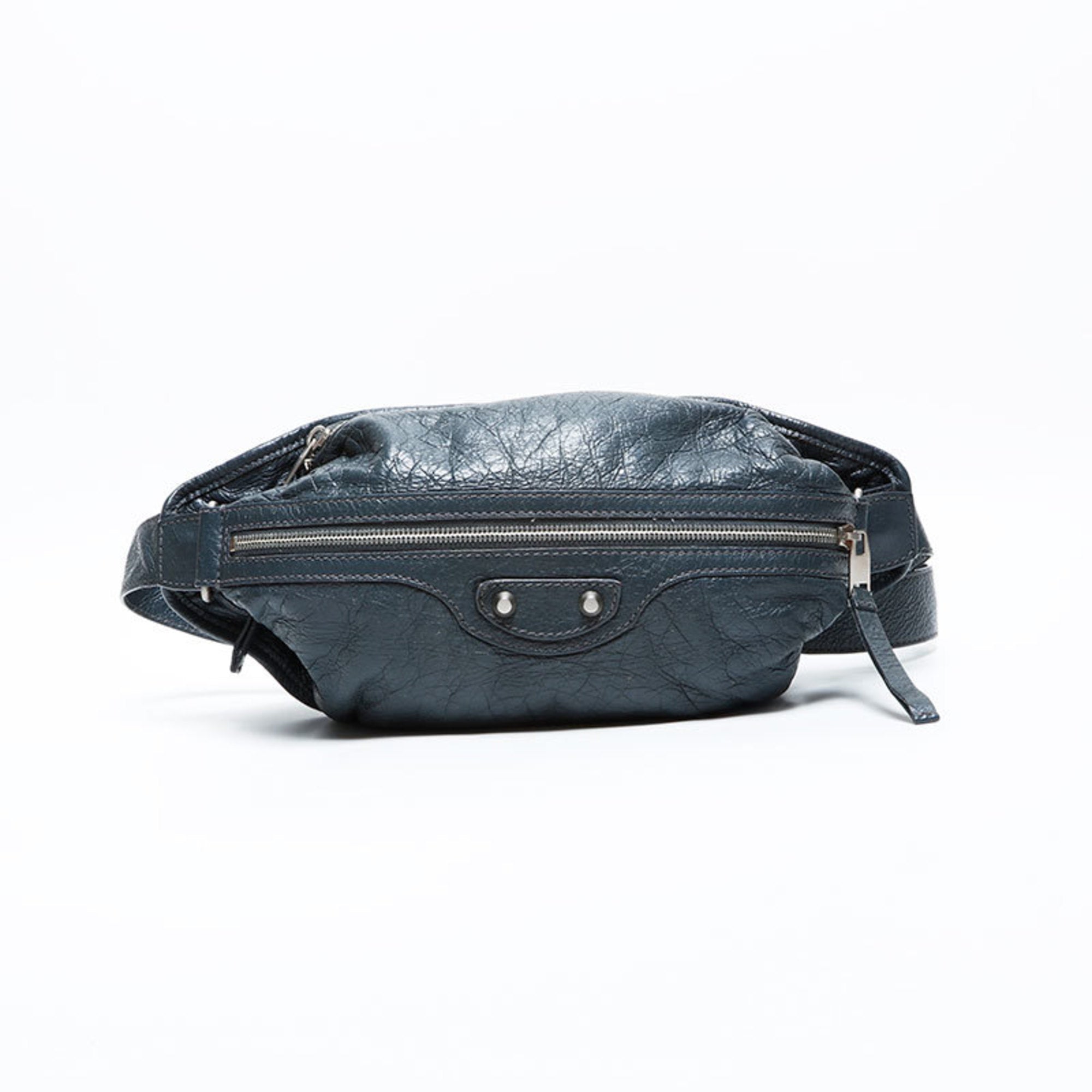 Balenciaga Gray Leather Fanny Pack