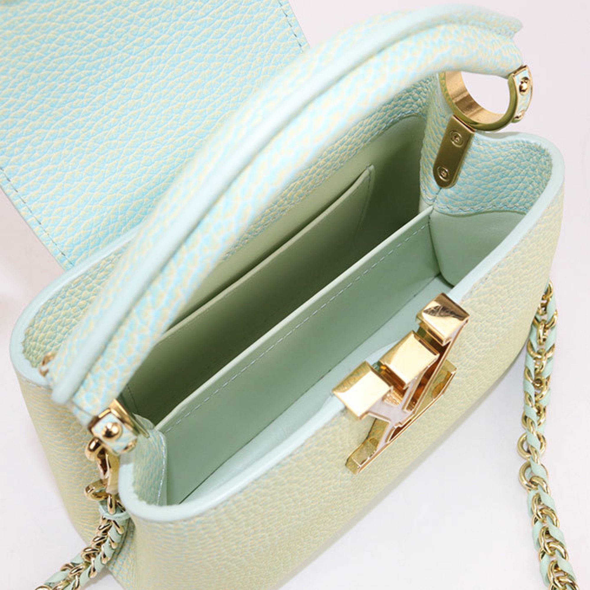 Louis Vuitton Green Leather Handbag