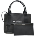 Balenciaga Black Canvas Leather Tote