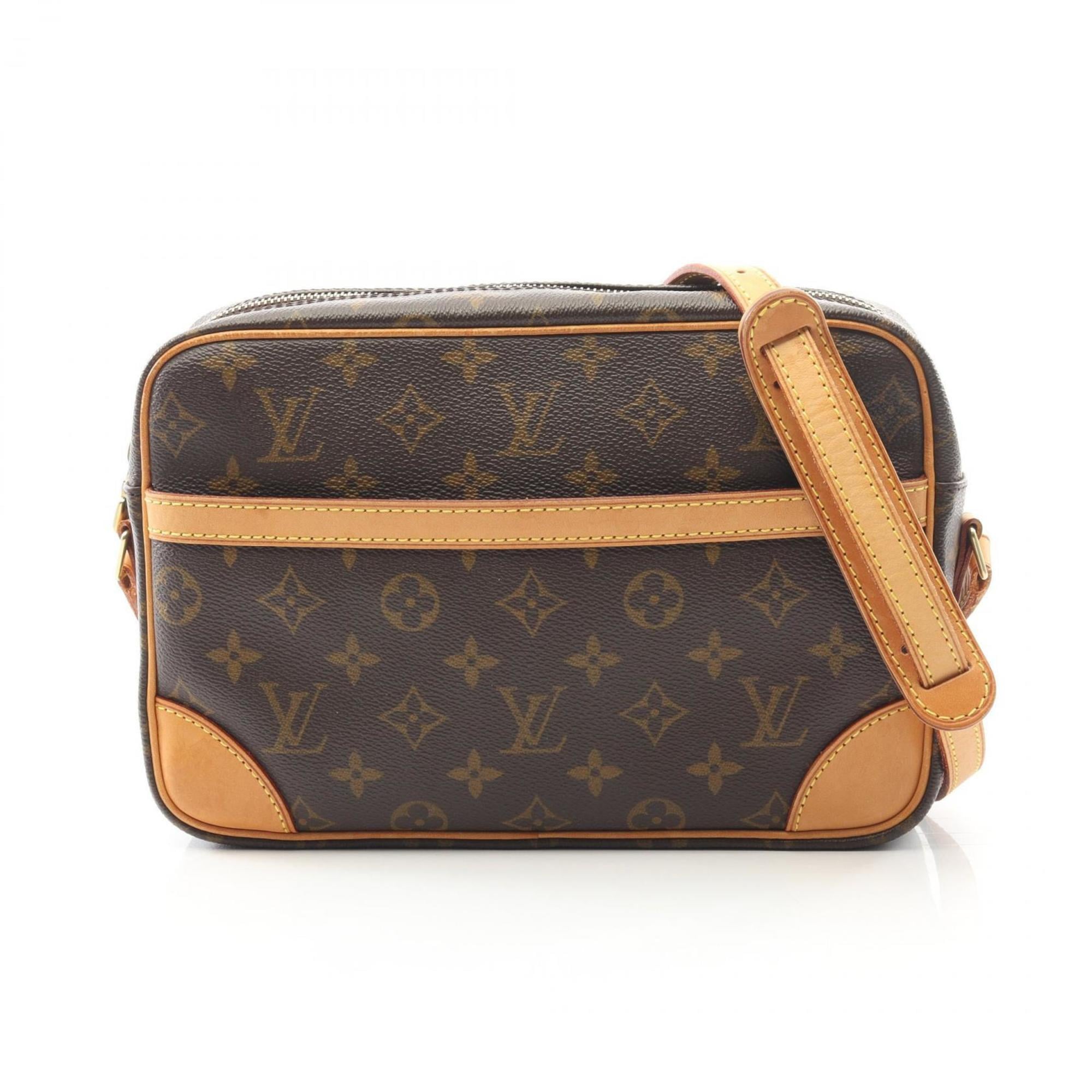 Louis Vuitton Brown Monogram Coated Canvas Leather Shoulder Bag