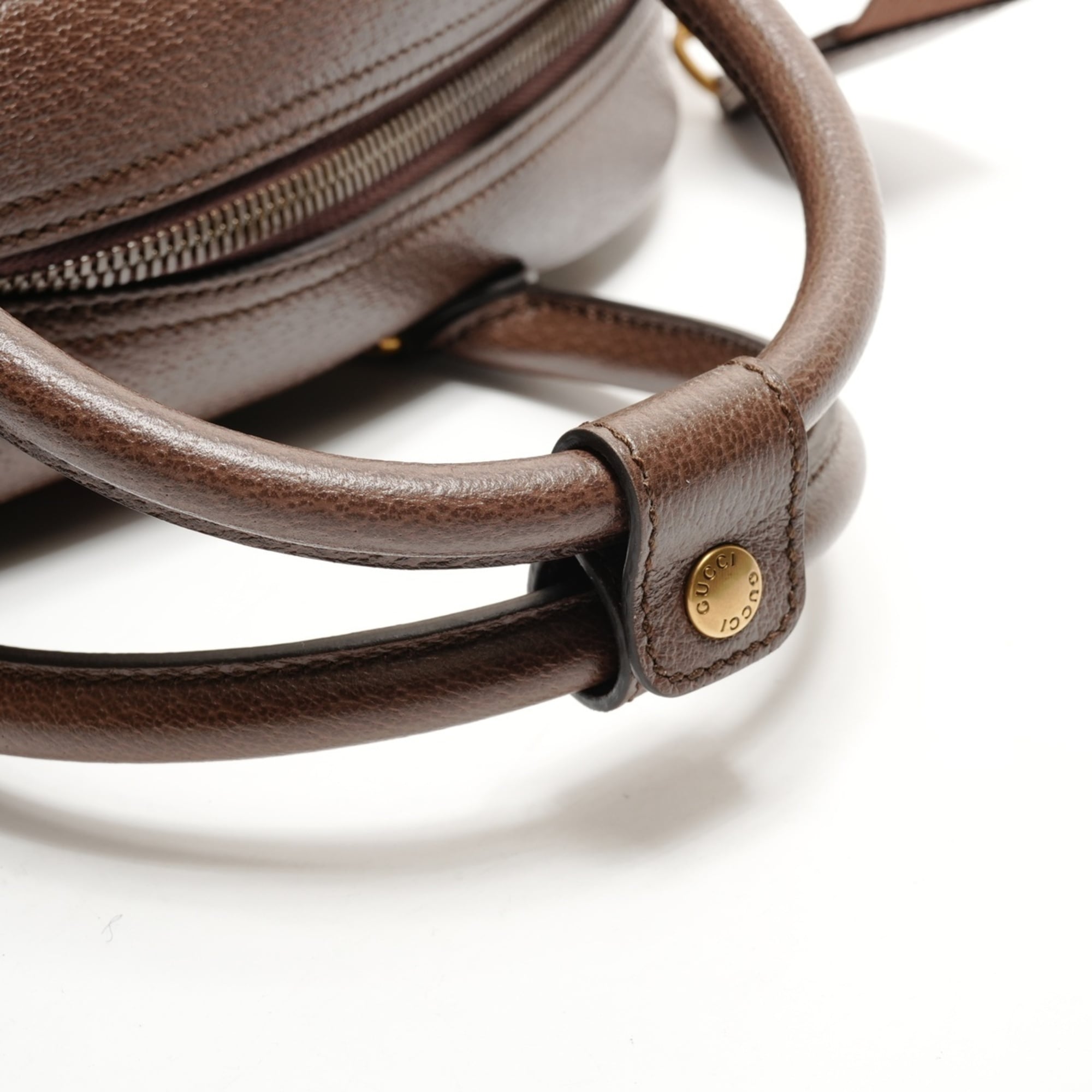 Gucci Brown Boston Bag Handbag (Pre-Owned)