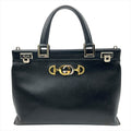 Gucci Horsebit Black Leather Handbag (Pre-Owned)