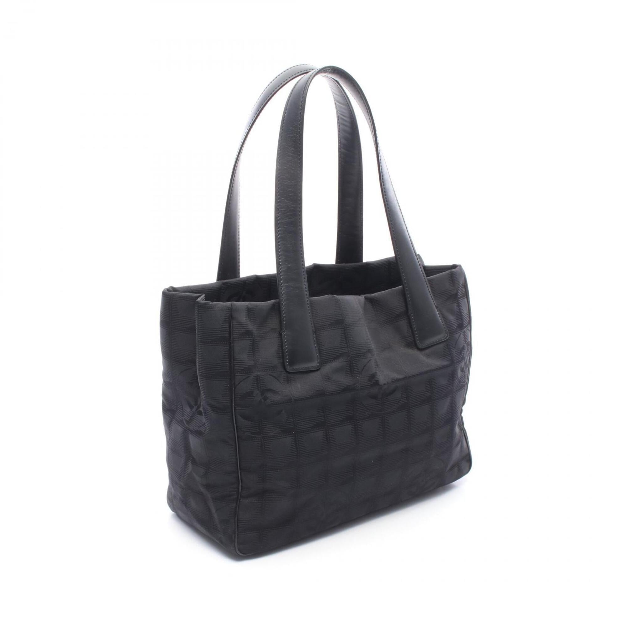 Chanel Black New Travel Line Leather Handbag Tote Bag