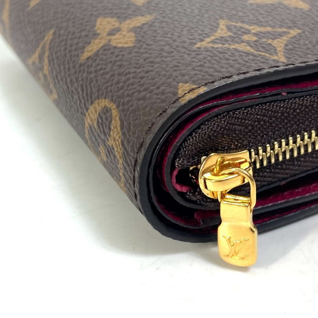 Louis Vuitton Monogram Brown Fuchsia Monogram Wallet