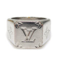 Louis Vuitton Silver Metal Band Ring