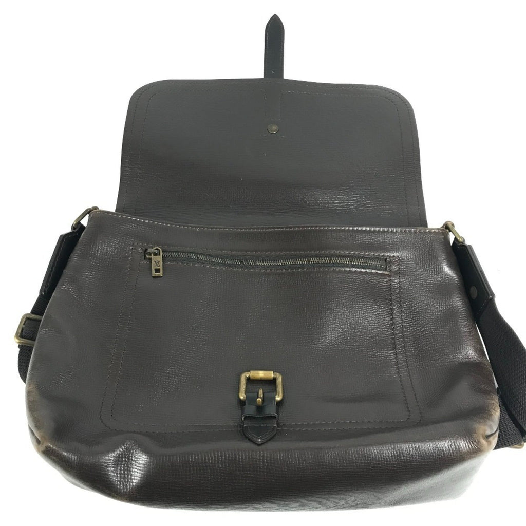 Louis Vuitton Brown Coffee Utah Leather Messenger Bag Shoulder Bag