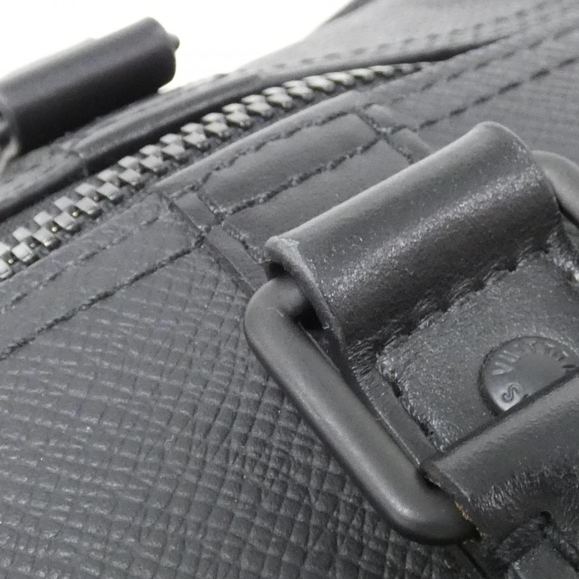 Louis Vuitton Black Leather Boston Bag