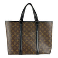 Louis Vuitton Black Brown Monogram Leather Handbag Shoulder Bag